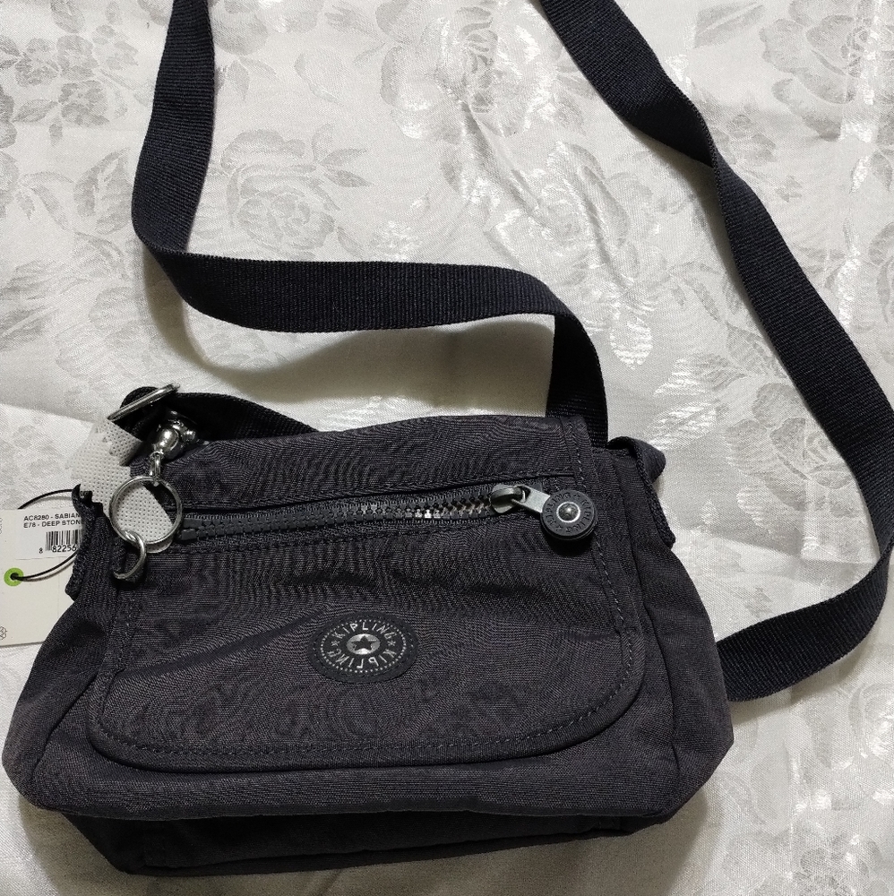 Kipling Sabian gray small crossbody box a